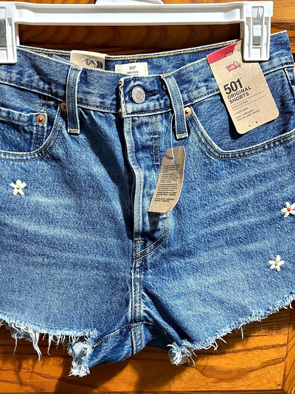 Levi's 501 Original Shorts Denim Jean Shorts Blue Waist 27 NWT